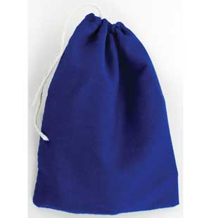 Blue Cotton Bag 3\" x 4\"