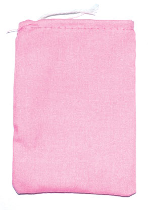 Pink Cotton Bag 3\" x 4\"