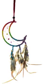 3\" Crescent Moon dream catcher