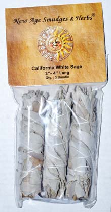 White Sage smudge 3pk 3\"