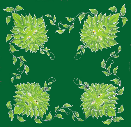 Green Man Caftan 3\'sq