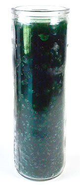 Green 7-day jar candle