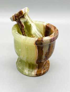 2 1/2\" Onyx mortar and pestle set