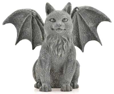 Winged Cat Gargoyle 6 1/2\"